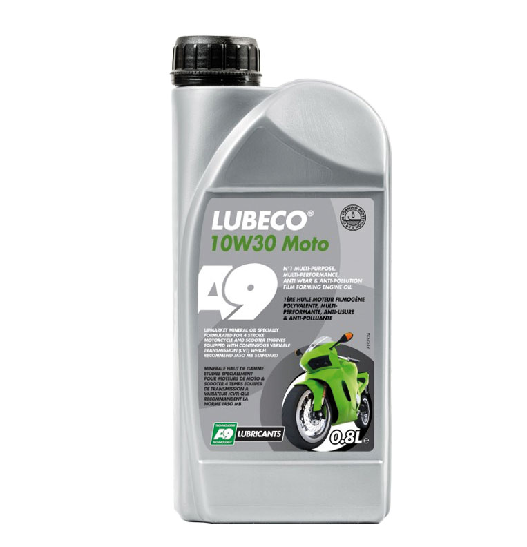 [3 760028 39264 4] LUBECO 10W30 Motorcycle 4T Multigrade 0.8L